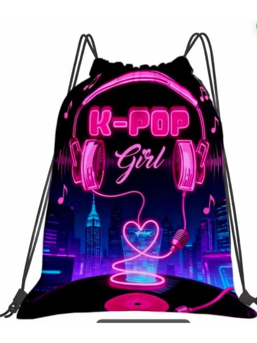 K-Pop Girl Drawstring Backpack